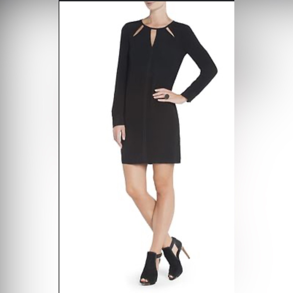 BCBGMaxAzria Emmalise Black Long Sleeve Dress